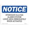 Signmission OSHA Notice Sign, 5" Height, 7" Width, Hydrogen Sulfide Alarm System Leave Area Sign, Landscape OS-NS-D-57-L-13579 - alternate 1